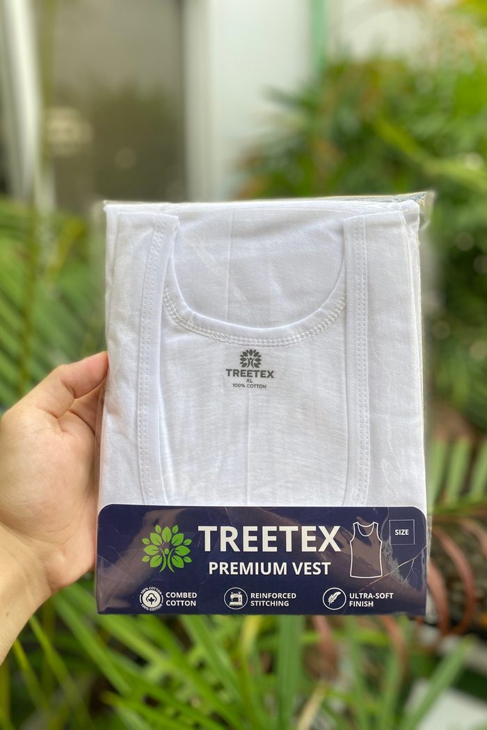 Men Sleeveless Premium Vest (Pack of 6) - White